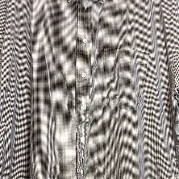 Burberry Brit Button Down Shirt Men's XL Burgundy Green Blue Gingham Plaid - Picture 2 of 6